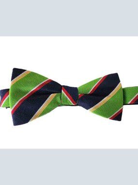 Countess Mara Silk Repp Stripe Bow Tie Multi Color Pre-tied One Size Adjustable